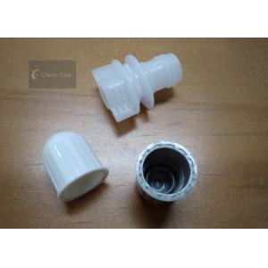 Outer Dia 14mm Plastic Spout Cap White Color For Stand Up Pouch , Non - Toxic