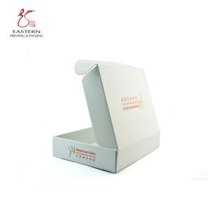 Logo Printed Customized White Corrugated Cardboard Shipping Boxes Folders Type
