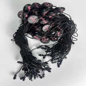 Tailor Made Elastic Knotted Black Hang Tag String Rope Accessories Custom