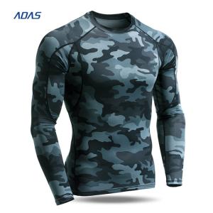 Customized MMA Bjj Long Sleeve Rash Guard UFC Fighter Shirts Digital Sublimation