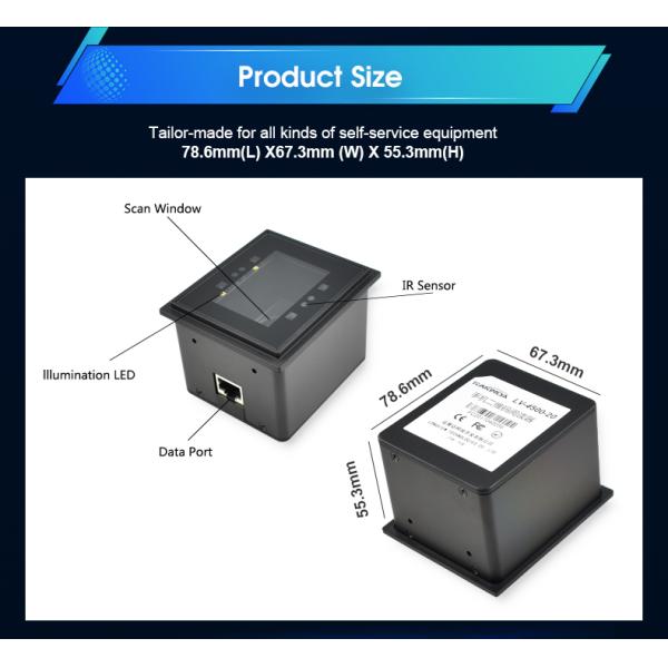 RD6100 Kiosk Barcode Reader with OCR & NFC for Self-Service Terminals