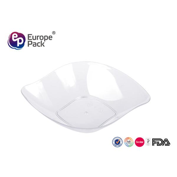 PS Small Clear Plastic Disposable Bowls With LFGB FDA Certificate