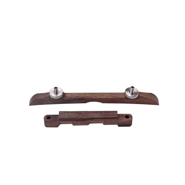 Easy Installation Traditional Adjustable Mandolin Bridge With Two Knobs