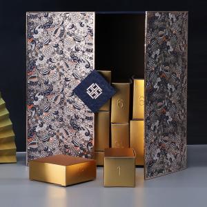 Customized high-end gilded Christmas arrival countdown calendar blind box empty