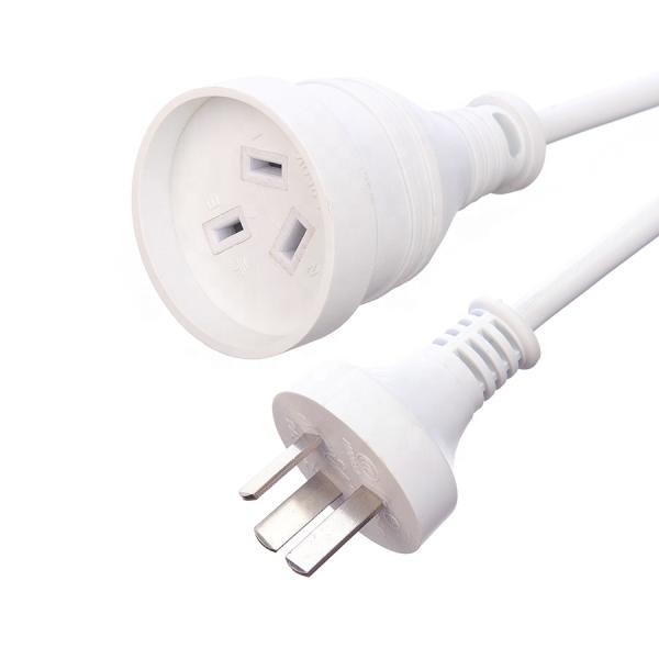 SAA 3 Pin Unrewireable Plug Outdoor Holiday Extension Cord with H05VV-F 3x0.75MM² Cable and IEC 60227 Male End Type
