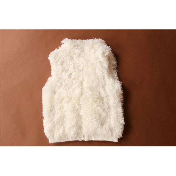 Quality 100% Polyester Children'S Winter Clothes Girl's White Plush Vest wholesale