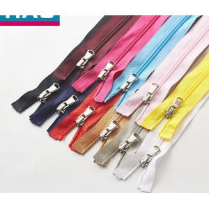 Smooth Nylon Zippers #8 #10 Heavy Duty Open Ended Zip For Garment
