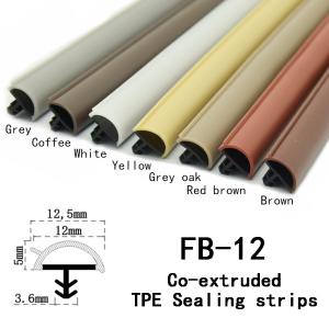 Dustproof Apartment Wooden Door Seal Strip Brown Color 12*5mm