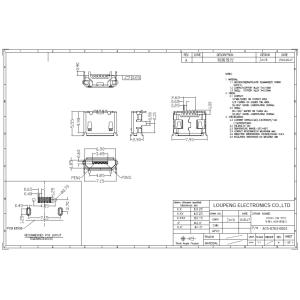 factory price smt micro usb connector 5pin female; LOCK PIN-DIP micro usb