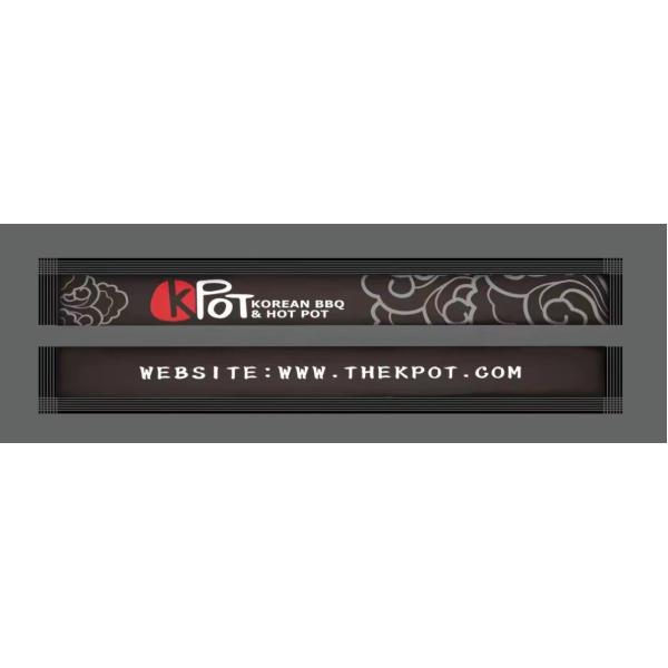 Twines Paper Finished Seal Disposable Bamboo Chopsticks Full Page Printing 23cm