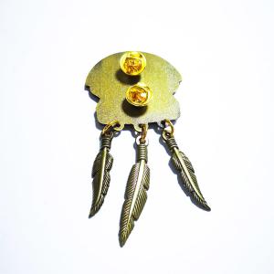 3D Antique Bronze Custom Metal Pin Zinc Alloy Dangle Pins With Butterfly