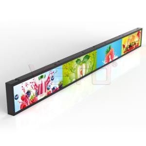 China 36.6 Inch Commodity Shelves Stretched Bar LCD Split Screen 16G Flash ROM on sale