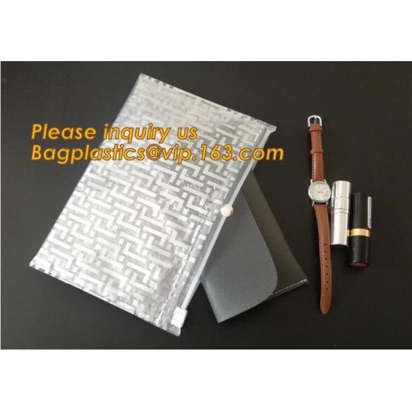 Quality Cosmetic Pink Slider Padded Bag/Holographic k Bag With Bubble,Holographic Metallic Zipper Bubble Bag/Slider Padded wholesale