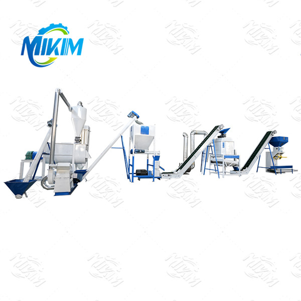 Automatic feed pellet production line for chickens, ducks, cattle and sheep