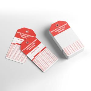 Fire Extinguisher Tag Polyester Durable Plastic Safety Tag for Warning