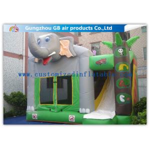 Commercial Inflatable Combo With Slide Inflatable Elephant Bouncer With Slide