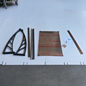 1m*1mBrown Effortless Assembly DIY Polycarbonate Awning with Modular Design amp