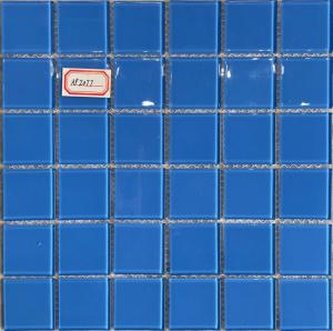 Cheap 48X48MM Swimming Pool Mosaic Tiles Blue Color Glass Mosac Tiles for sale
