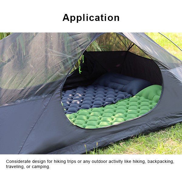 Innovative Inflatable Camping Mat Built-In Pillow Comfort Sleeping Pad Camping