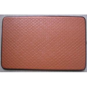 China Dark Orange Flat Door Mat , Anti Fatigue Floor Mats Chequer Pattern on sale