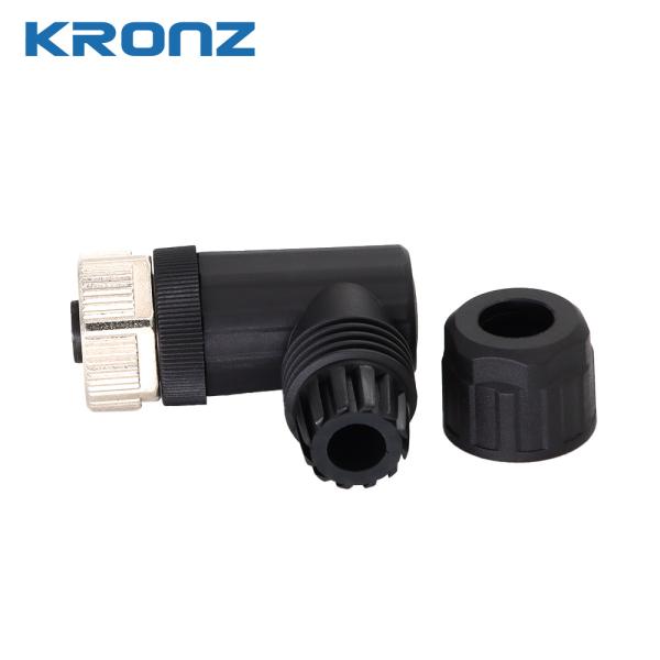 Quality M12 Female Circular Connectors Angled IP67 Field Wirable Assembly 8-pin Connector wholesale