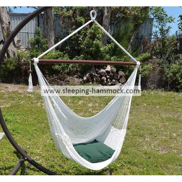 Weather Resistant Personal White Hammock Swing Chair Outdoor 47 Inches Wide