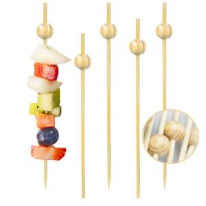 China Eco Friendly Cocktail Disposable Bamboo Food Picks Toothpicks 6 Inch For Food on sale
