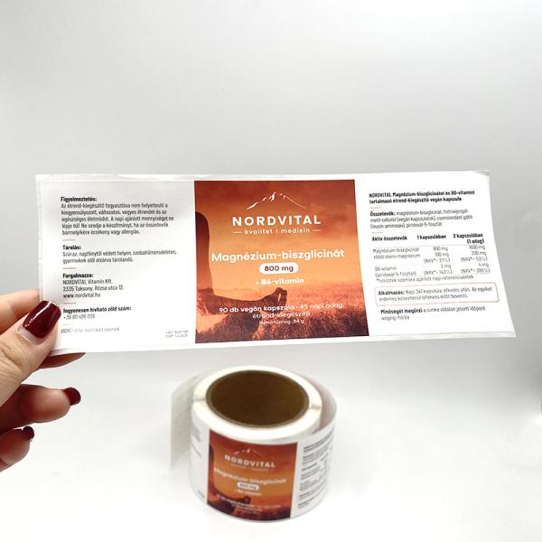 Matte Self Adhesive Label Sticker Custom Waterproof For Food Bottle