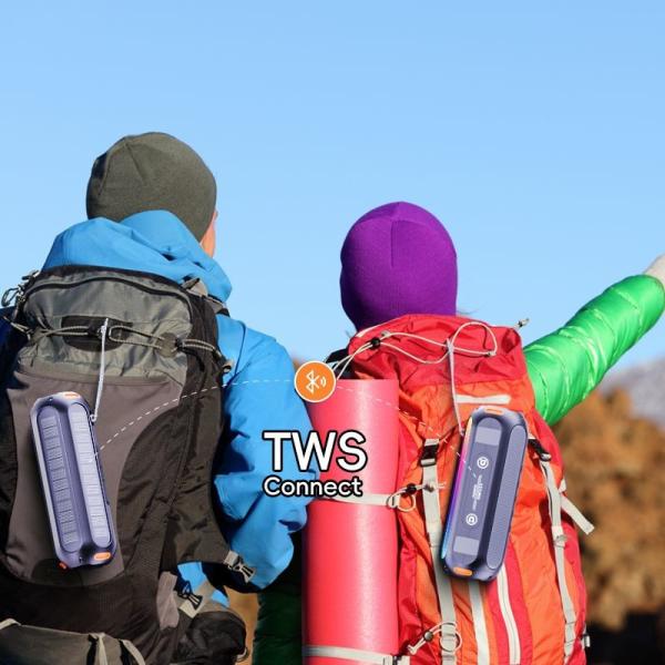 Custom Solar Bluetooth Speaker IPX6 Waterproof Wireless Outdoor Speaker With TWS