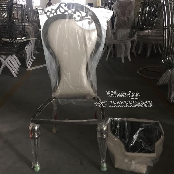 Silver Stainless Steel Chair Frame Dining Room Chairs With Stainless Steel Legs For Product From China (YS-8)