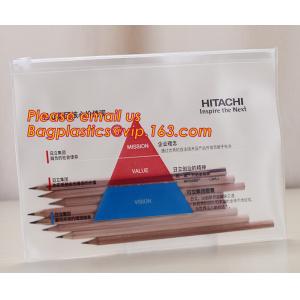 A4 clear plastic pp document carrying file folder zipper lock pocket bag with