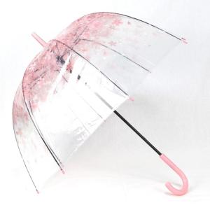 Collapsible Clear Plastic Umbrellas , Durable Dome Clear Folding Umbrella