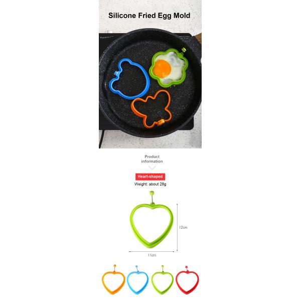 Odorless BPA Free Multiform Silicone Fried Egg Mold