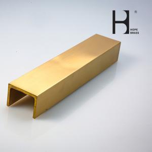 Moisture Proof Brass U Profile , 2m Long Copper Tile Capping Trim