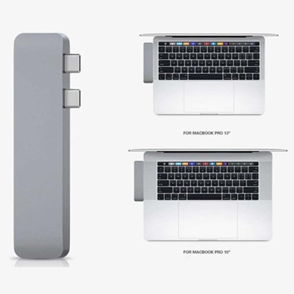 Multifunction Thunderbolt 3 USB-C Hub for MacBook Pro USB-C Adapter with Type C