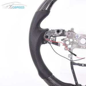 Round Style Honda Carbon Fiber Steering Wheel Civic Plain Weave LED Display