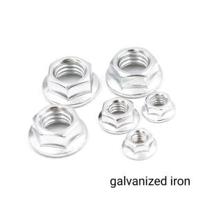 Hex Flanged Nyloc Nuts M7 Cold Galvanized Powder Coated ISO 9001 Approved