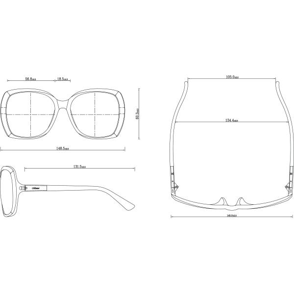 59mm Anti Bacterial Glasses Antimicrobial Ladies Stylish Spectacles