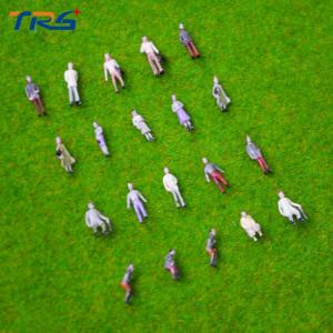 1:75 ABS plastic scale model painted train building people 2.5cm for model