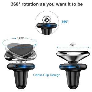 5pcs N52 Magnetic Car Phone Mounts Ac Vent Mobile Holder With Soft Silicone