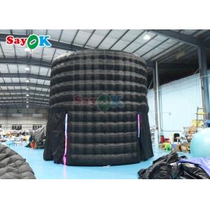 LED Inflatable Photo Booth Black Double Door 5m Diameter