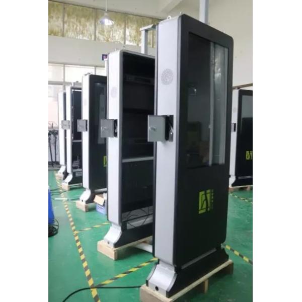 Anti Glare Floor Standing Touch Screen Kiosk , Restaurant Digital Signage Dustproof