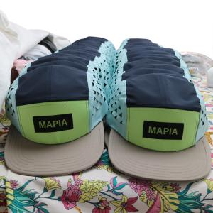 Nylon 5 Panel Camper Hats Breathable Quick Dry Five Panel Running Cap