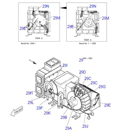 2920-6112 Heater Core For DOOSAN DAEWOO Excavator Spare Parts