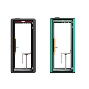 Soundproof Office Phone Pod Green Modular Phone Booth For Private Call Meeting