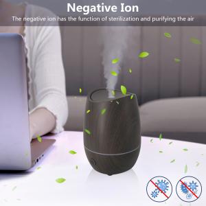 350ML Ultrasonic Aroma Diffuser Home Use Dark Wood Diffuser With 7 Color Lights