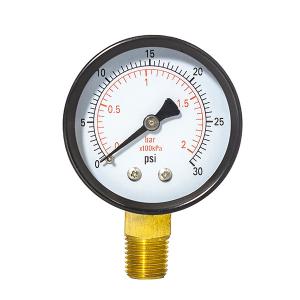 Cheap Glass Compound 30 Psi 3 75MM General Pressure Gauges 1/8