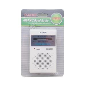 ABS Battery Powered Portable FM Radio 100g Size AM With Earphone Jack