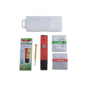 Red Electronic Portable Ph Meter Lightweight With Plastic Materials