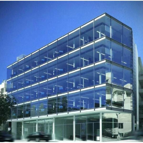 Modern Glass Curtain Wall Panels with Customized Patterns Thermal Insulation and